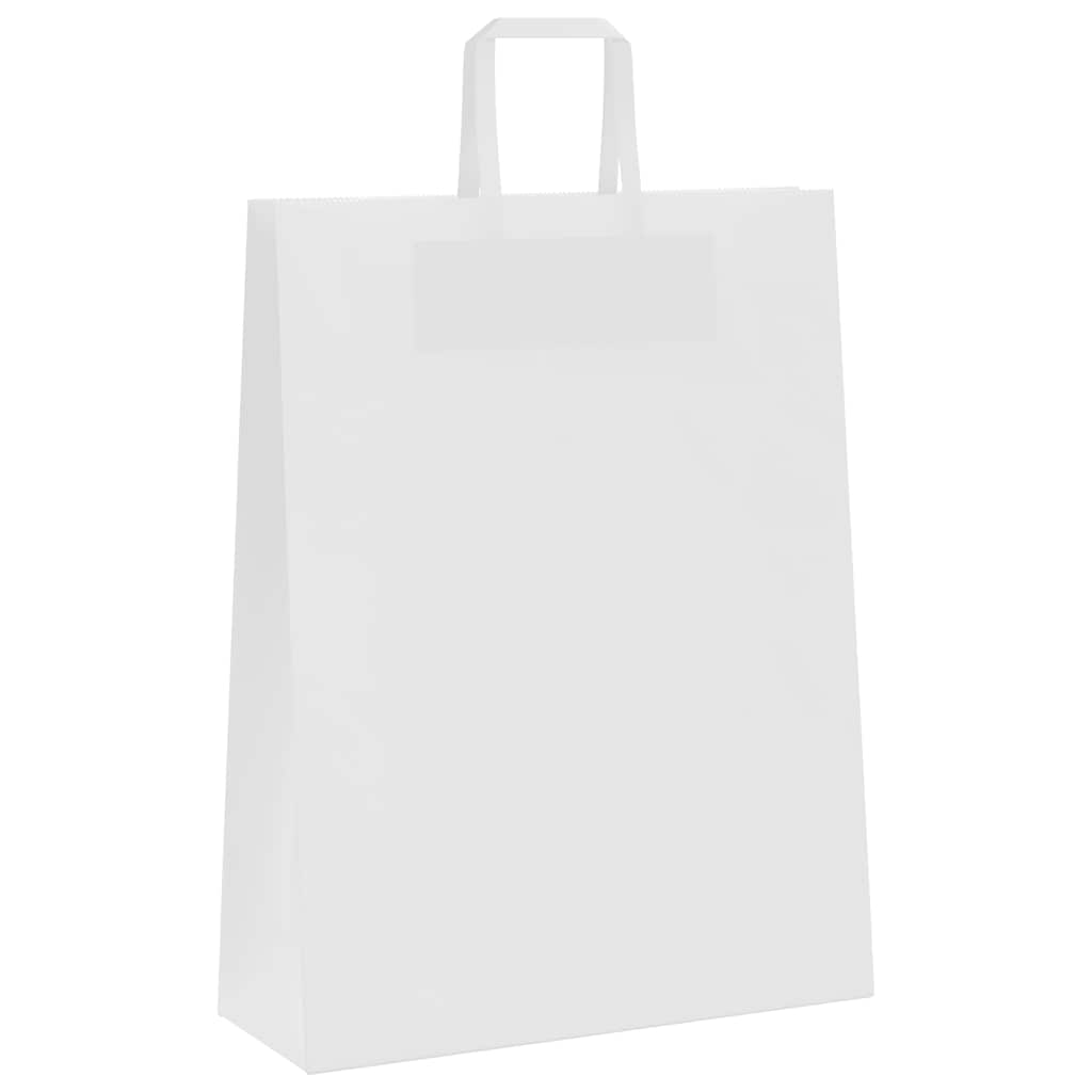 Papieren zakken 250 st met hengsels 32x12x42 cm wit is nu te koop bij PeponiXL, paradijselijk wonen!