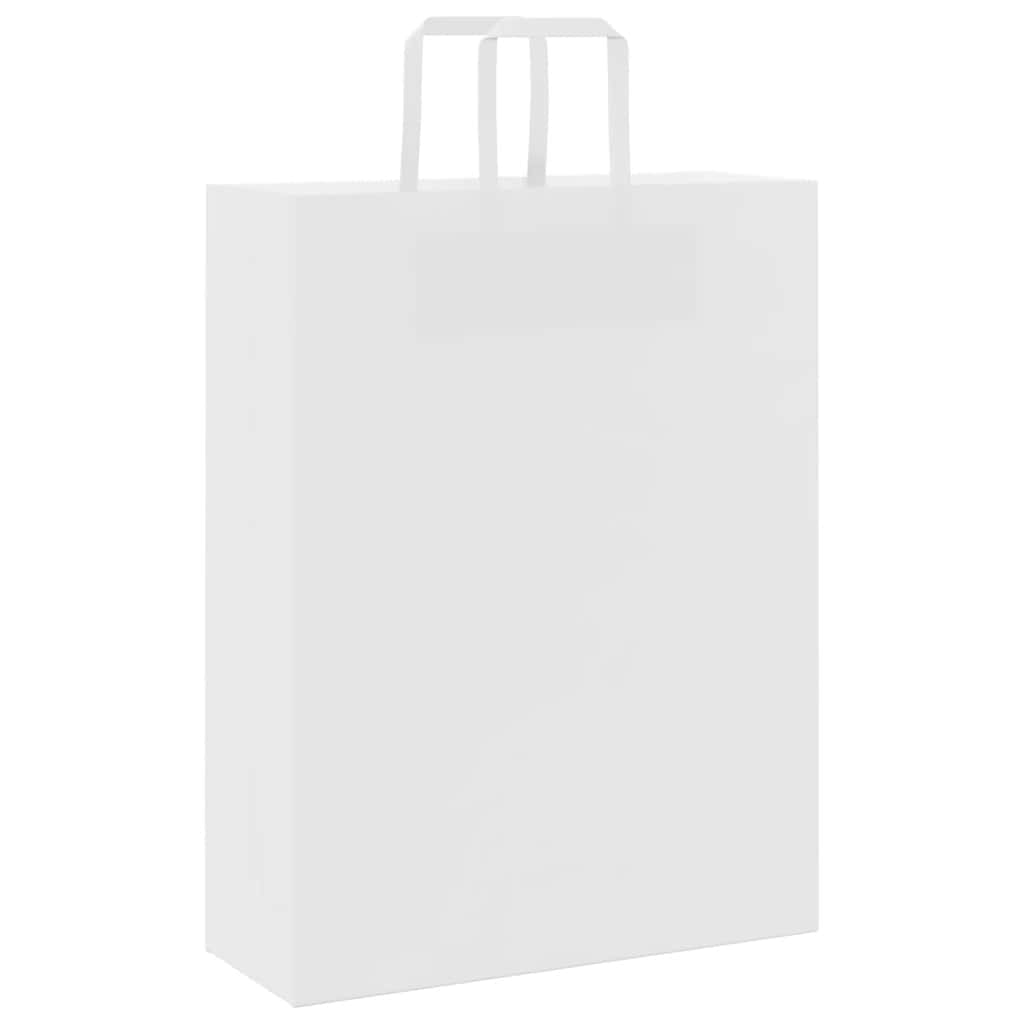 Papieren zakken 250 st met hengsels 32x12x42 cm wit is nu te koop bij PeponiXL, paradijselijk wonen!