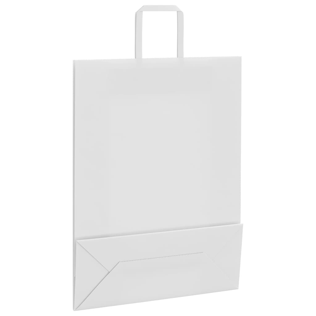 Papieren zakken 250 st met hengsels 32x12x42 cm wit is nu te koop bij PeponiXL, paradijselijk wonen!