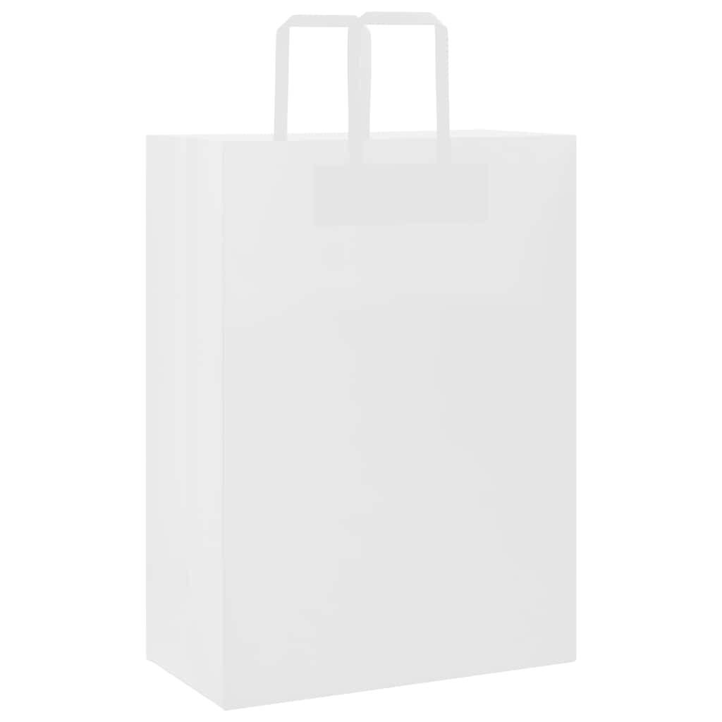 Papieren zakken 250 st met hengsels 32x17x44 cm wit is nu te koop bij PeponiXL, paradijselijk wonen!