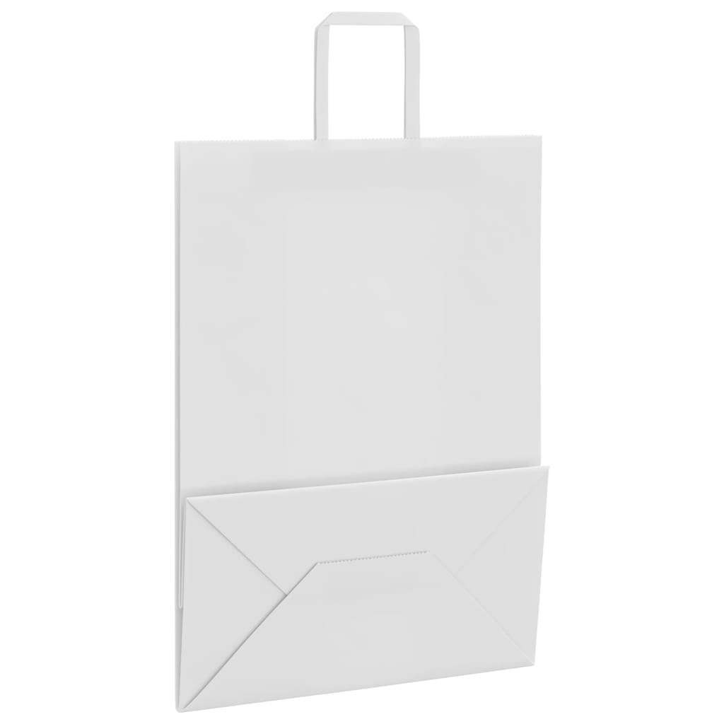Papieren zakken 250 st met hengsels 32x17x44 cm wit is nu te koop bij PeponiXL, paradijselijk wonen!