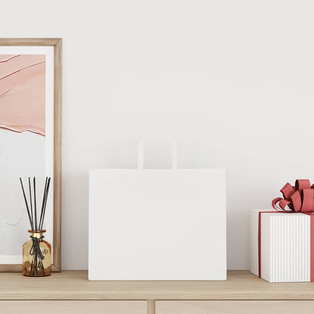 Papieren zakken 250 st met hengsels 32x22x24 cm wit is nu te koop bij PeponiXL, paradijselijk wonen!