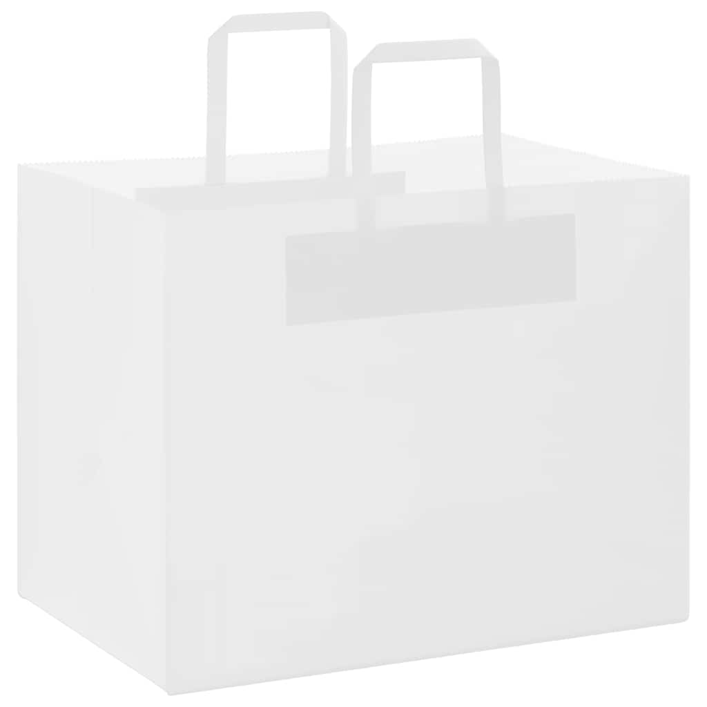 Papieren zakken 250 st met hengsels 32x22x24 cm wit is nu te koop bij PeponiXL, paradijselijk wonen!