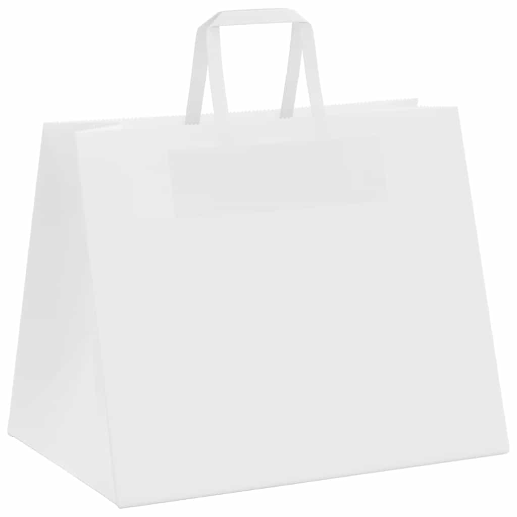 Papieren zakken 250 st met hengsels 32x22x24 cm wit is nu te koop bij PeponiXL, paradijselijk wonen!
