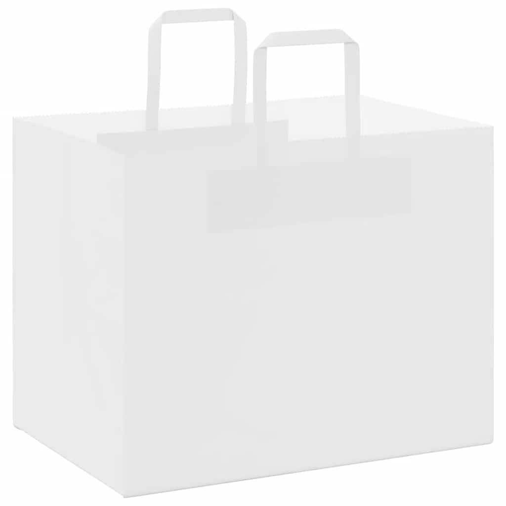 Papieren zakken 250 st met hengsels 32x22x24 cm wit is nu te koop bij PeponiXL, paradijselijk wonen!