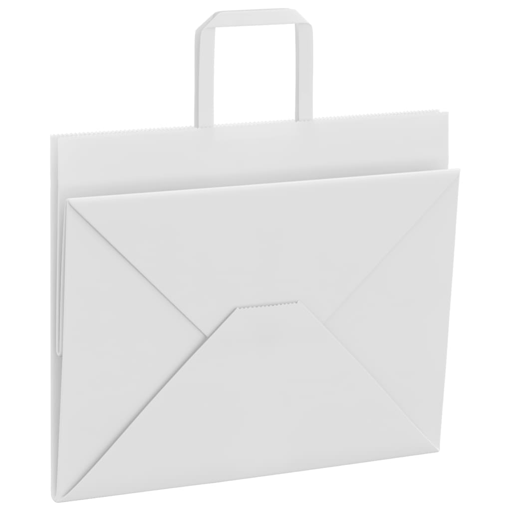 Papieren zakken 250 st met hengsels 32x22x24 cm wit is nu te koop bij PeponiXL, paradijselijk wonen!