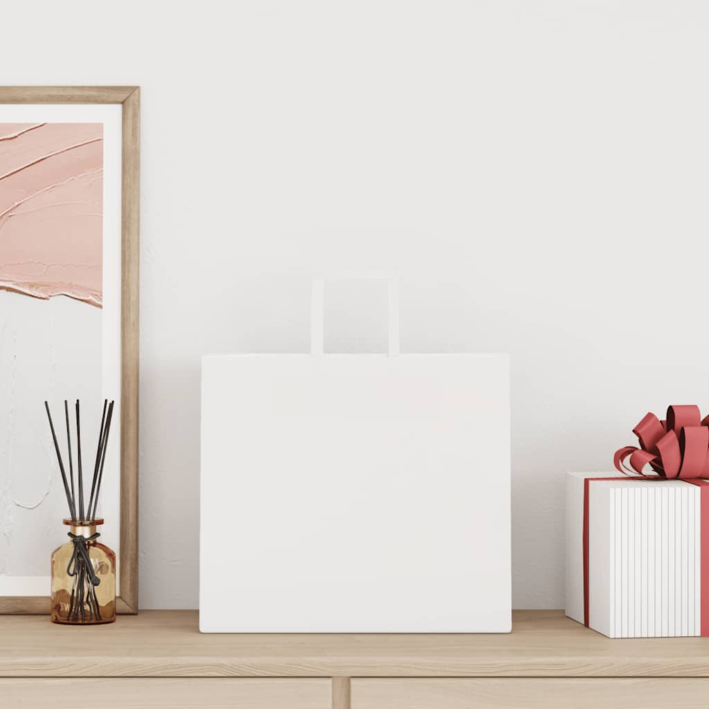 Papieren zakken 250 st met hengsels 32x22x28 cm wit is nu te koop bij PeponiXL, paradijselijk wonen!