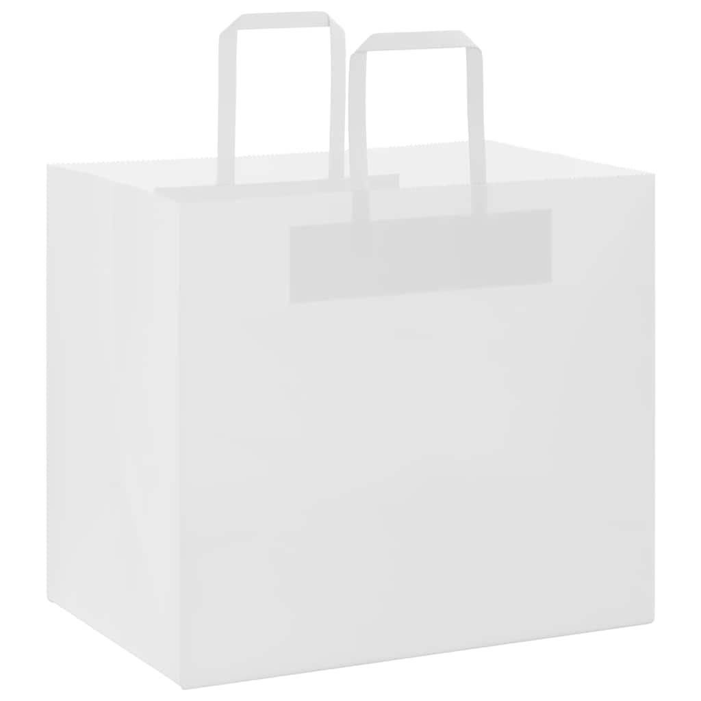 Papieren zakken 250 st met hengsels 32x22x28 cm wit is nu te koop bij PeponiXL, paradijselijk wonen!