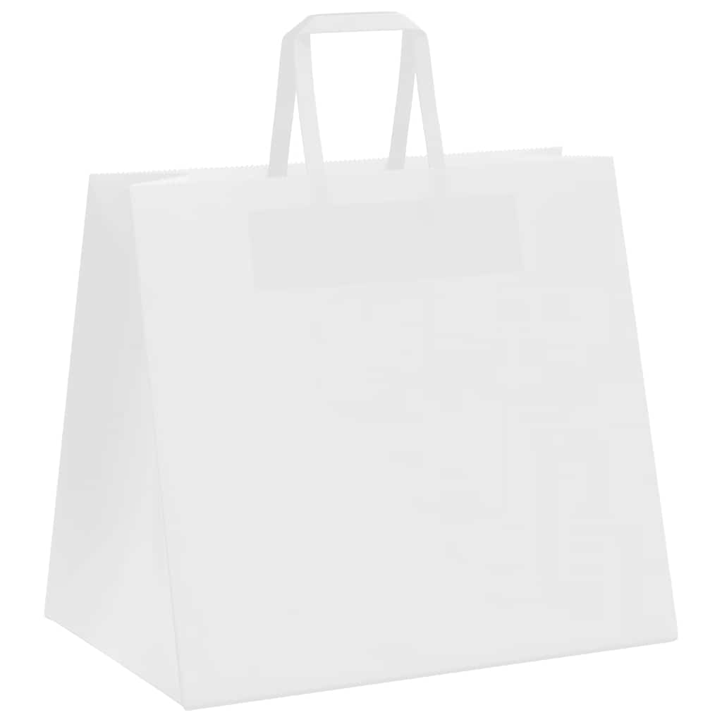 Papieren zakken 250 st met hengsels 32x22x28 cm wit is nu te koop bij PeponiXL, paradijselijk wonen!