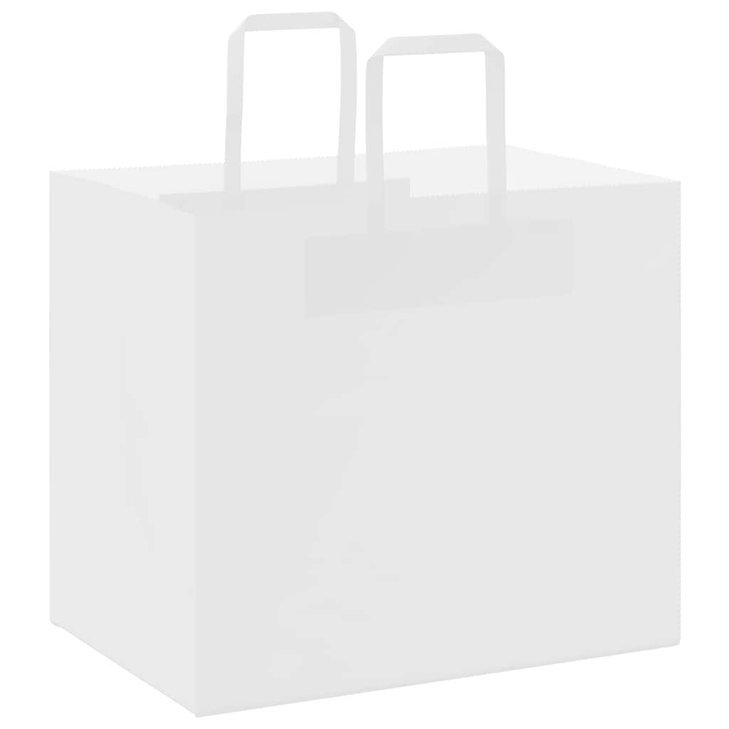 Papieren zakken 250 st met hengsels 32x22x28 cm wit is nu te koop bij PeponiXL, paradijselijk wonen!