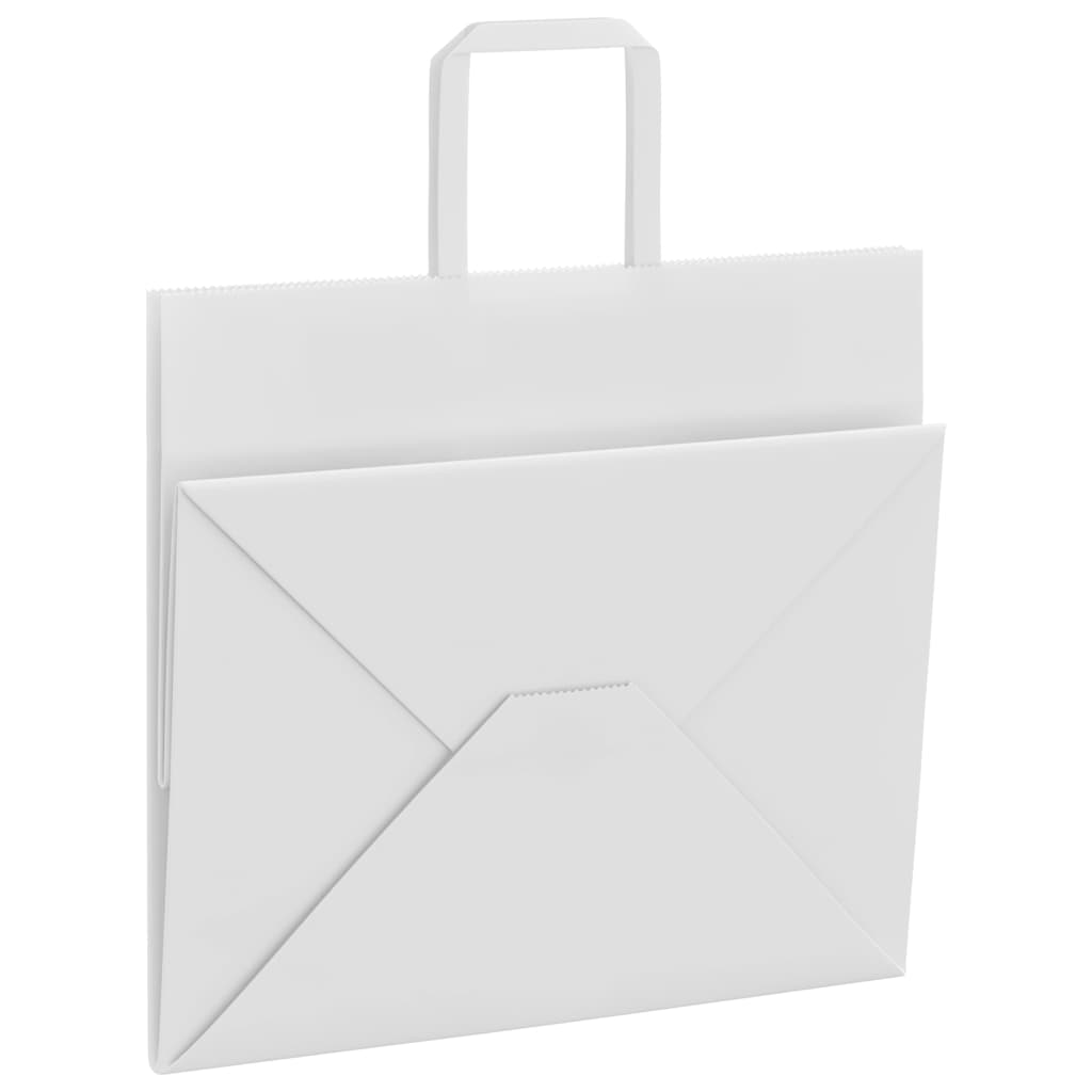 Papieren zakken 250 st met hengsels 32x22x28 cm wit is nu te koop bij PeponiXL, paradijselijk wonen!