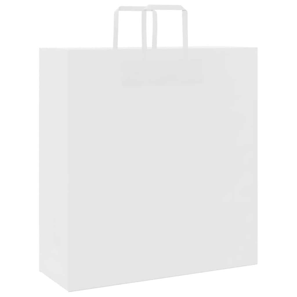 Papieren zakken 250 st met hengsels 45x17x48 cm wit is nu te koop bij PeponiXL, paradijselijk wonen!