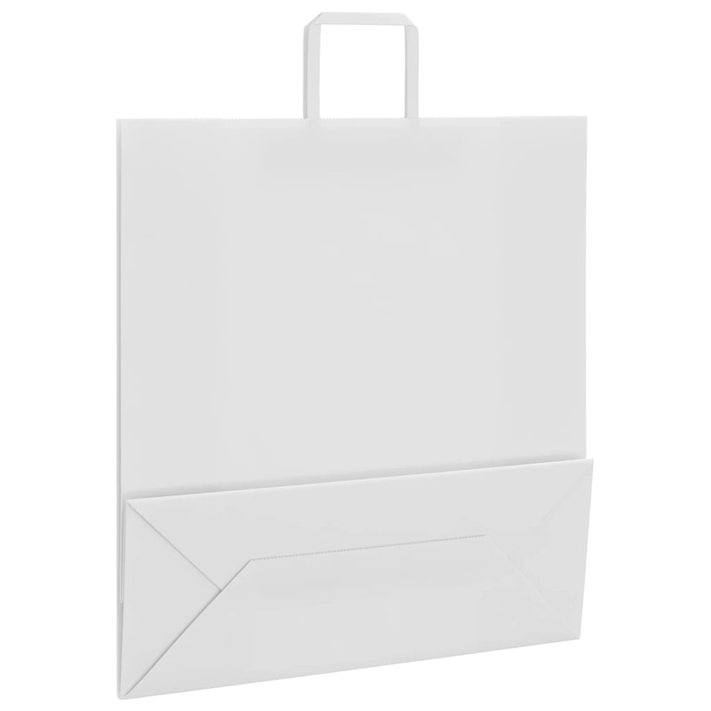 Papieren zakken 250 st met hengsels 45x17x48 cm wit is nu te koop bij PeponiXL, paradijselijk wonen!