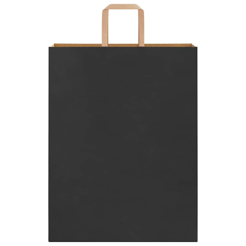 Papieren zakken 250 st met hengsels 32x12x42 cm zwart is nu te koop bij PeponiXL, paradijselijk wonen!