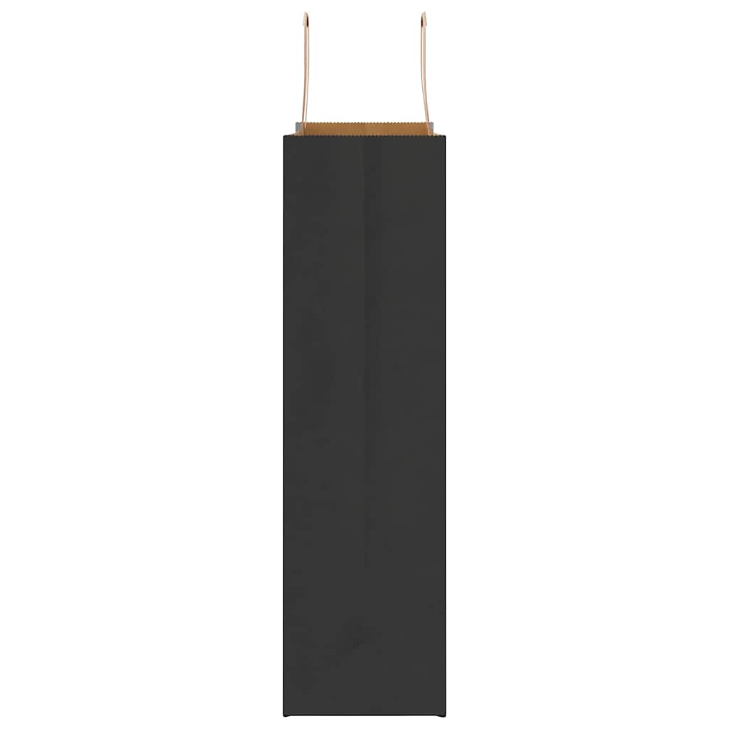 Papieren zakken 250 st met hengsels 32x12x42 cm zwart is nu te koop bij PeponiXL, paradijselijk wonen!