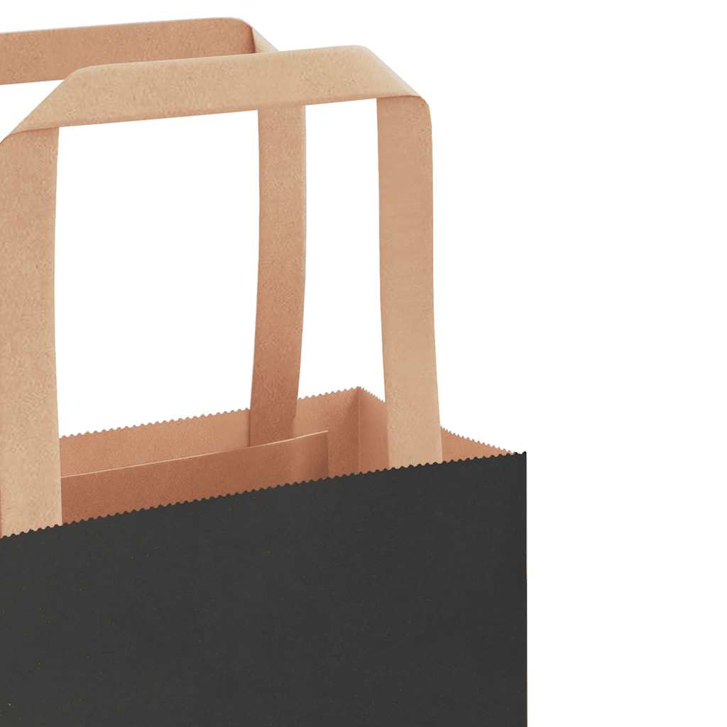 Papieren zakken 250 st met hengsels 32x12x42 cm zwart is nu te koop bij PeponiXL, paradijselijk wonen!