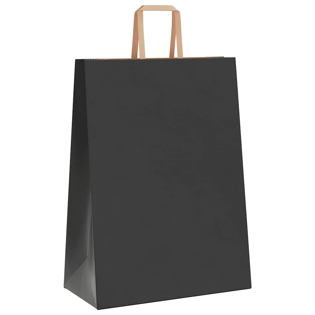 Papieren zakken 250 st met hengsels 32x17x44 cm zwart is nu te koop bij PeponiXL, paradijselijk wonen!