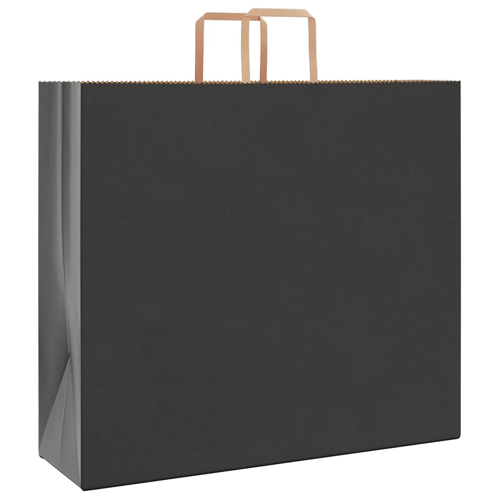 Papieren zakken 250 st met hengsels 54x15x49 cm zwart is nu te koop bij PeponiXL, paradijselijk wonen!