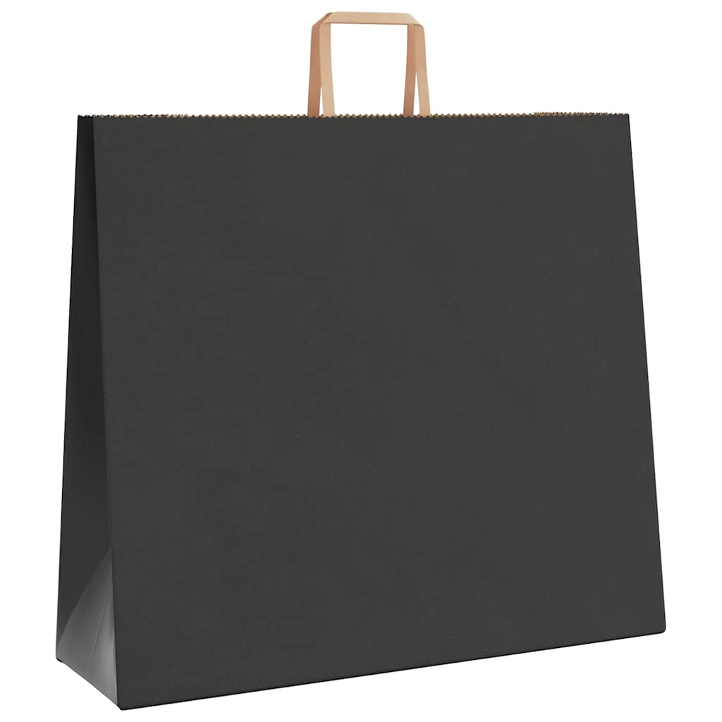 Papieren zakken 250 st met hengsels 54x15x49 cm zwart is nu te koop bij PeponiXL, paradijselijk wonen!