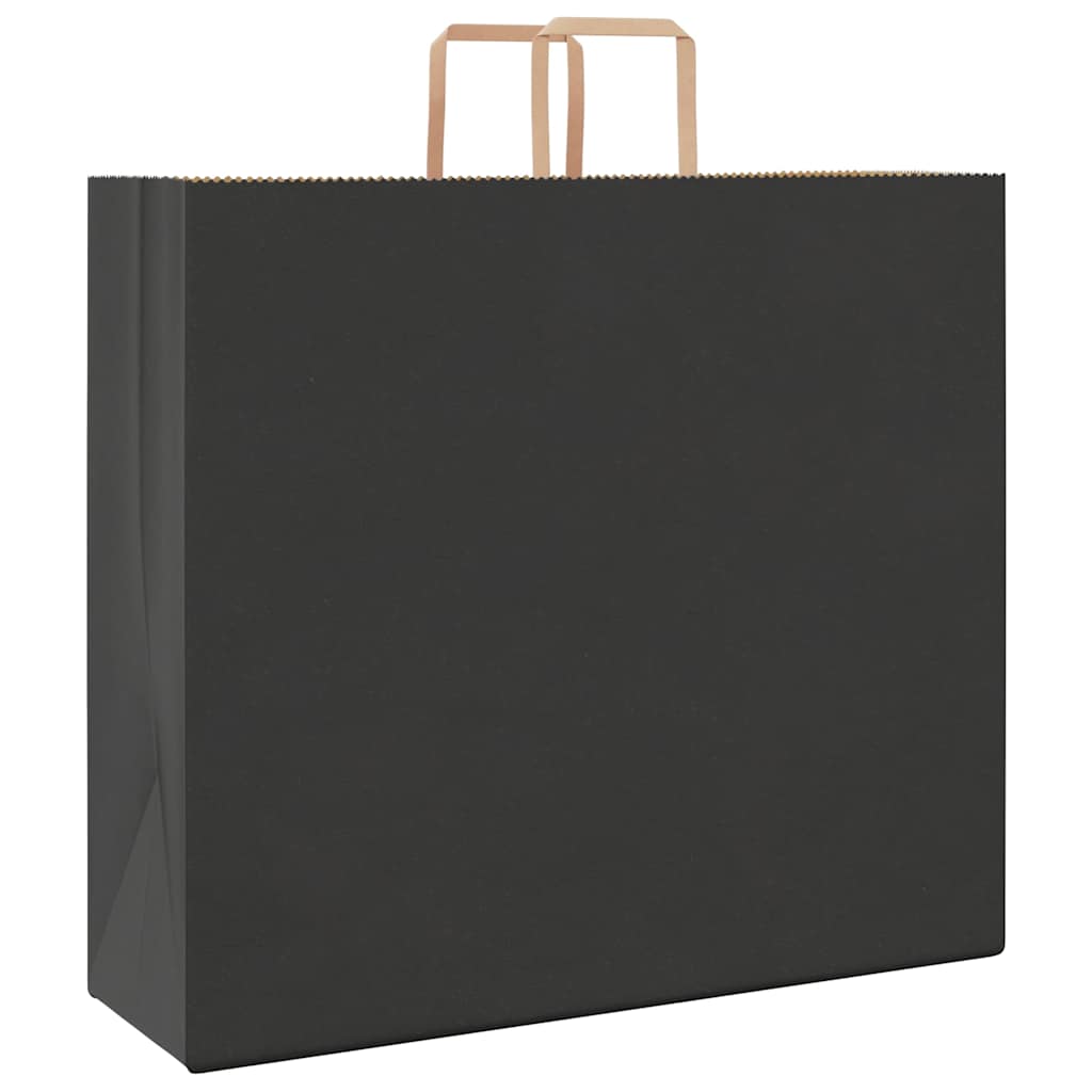 Papieren zakken 250 st met hengsels 54x15x49 cm zwart is nu te koop bij PeponiXL, paradijselijk wonen!