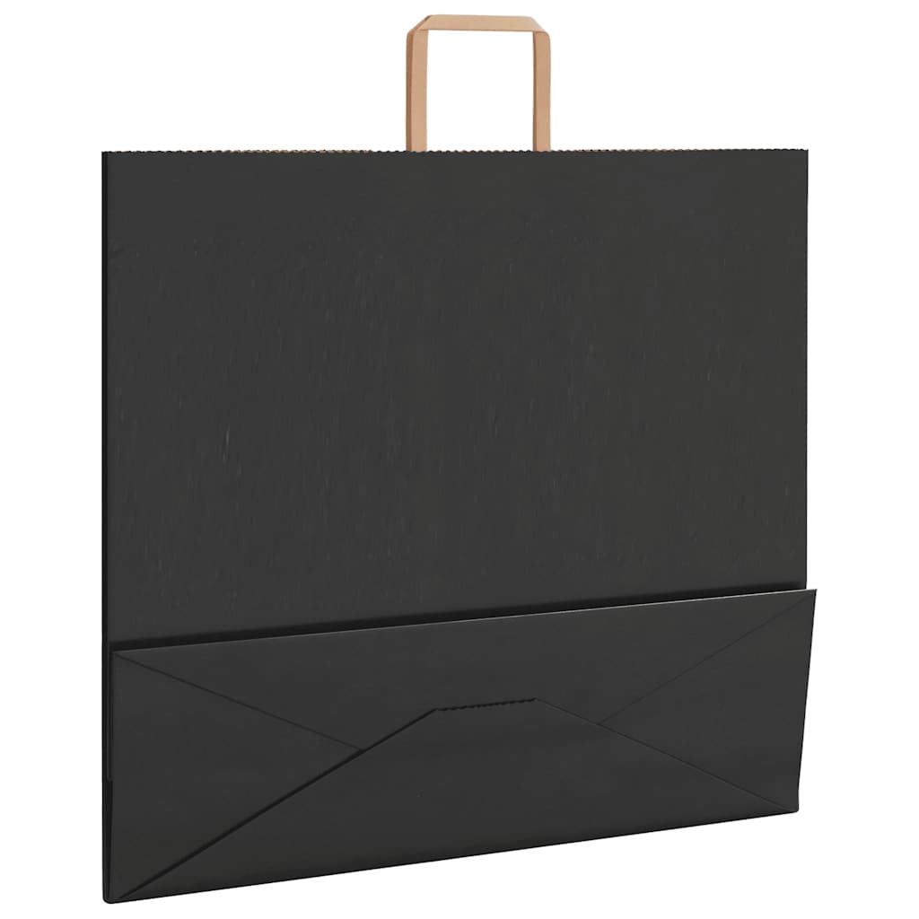 Papieren zakken 250 st met hengsels 54x15x49 cm zwart is nu te koop bij PeponiXL, paradijselijk wonen!