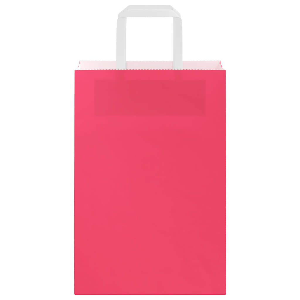 Papieren zakken 50 st met hengsels 21x11x31 cm roze is nu te koop bij PeponiXL, paradijselijk wonen!
