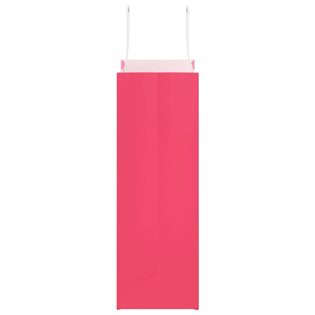 Papieren zakken 50 st met hengsels 21x11x31 cm roze is nu te koop bij PeponiXL, paradijselijk wonen!