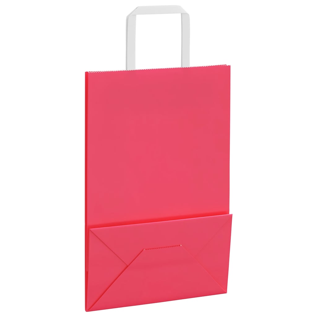 Papieren zakken 50 st met hengsels 21x11x31 cm roze is nu te koop bij PeponiXL, paradijselijk wonen!