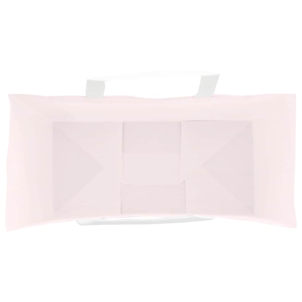 Papieren zakken 50 st met hengsels 26x12x35 cm roze is nu te koop bij PeponiXL, paradijselijk wonen!