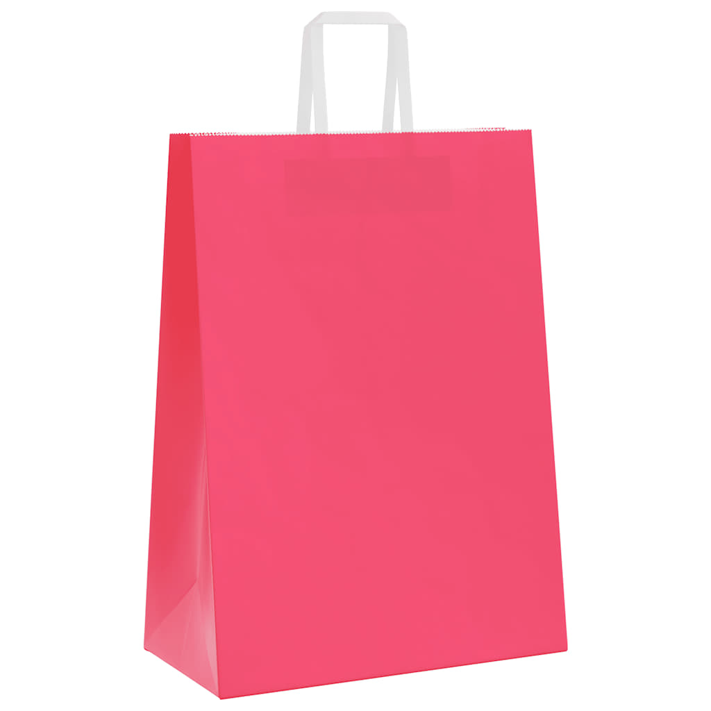Papieren zakken 50 st met hengsels 32x17x44 cm roze is nu te koop bij PeponiXL, paradijselijk wonen!