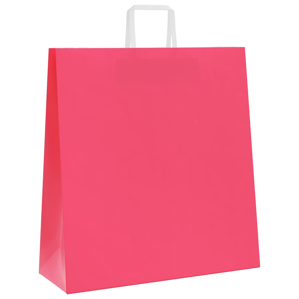 Papieren zakken 50 st met hengsels 45x17x48 cm roze is nu te koop bij PeponiXL, paradijselijk wonen!