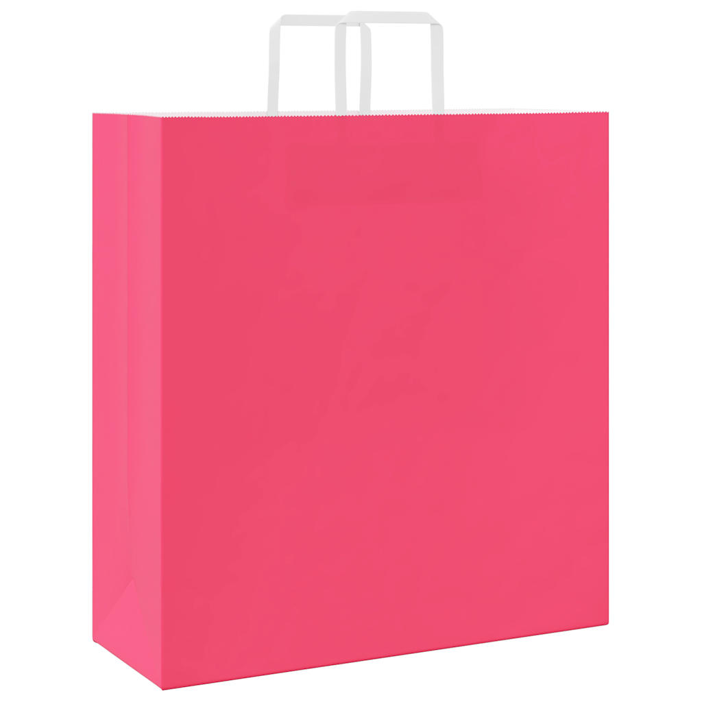 Papieren zakken 50 st met hengsels 45x17x48 cm roze is nu te koop bij PeponiXL, paradijselijk wonen!