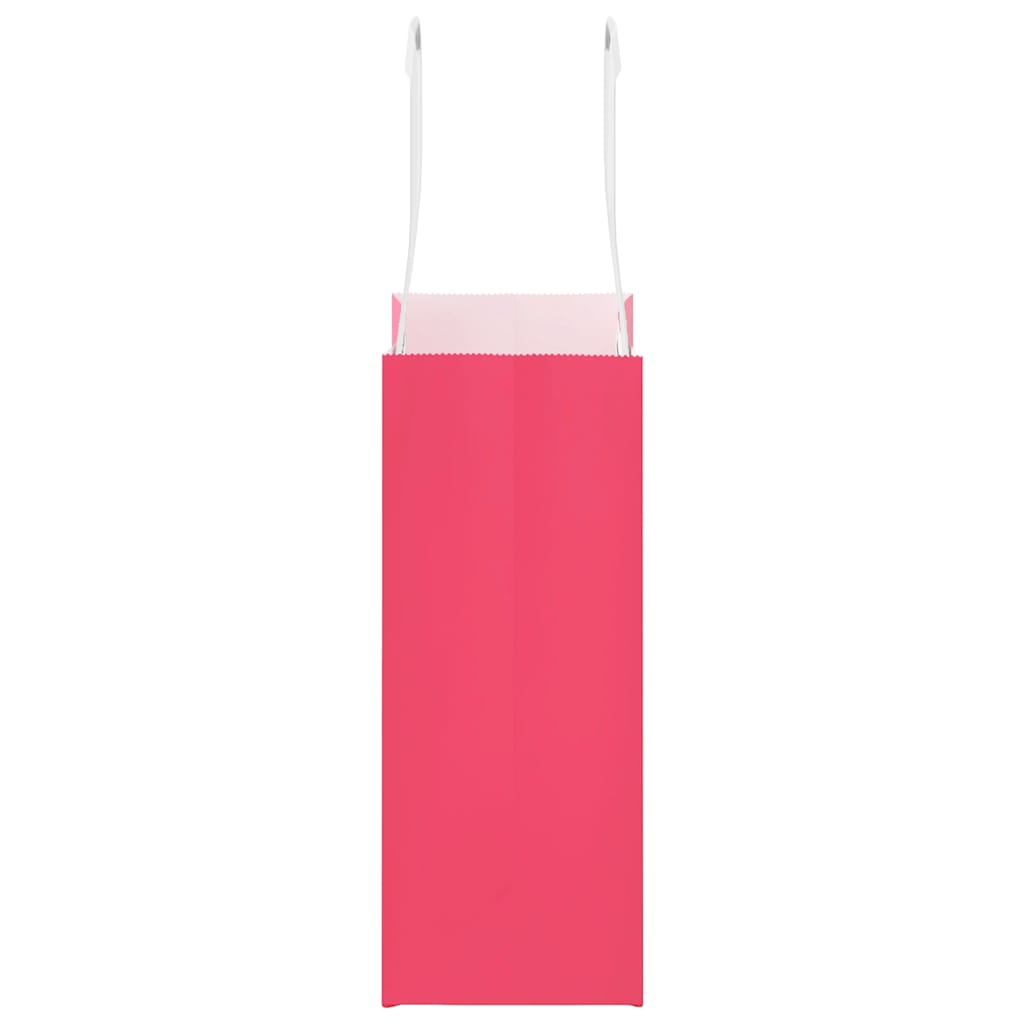 Papieren zakken 250 st met hengsels 15x8x21 cm roze is nu te koop bij PeponiXL, paradijselijk wonen!