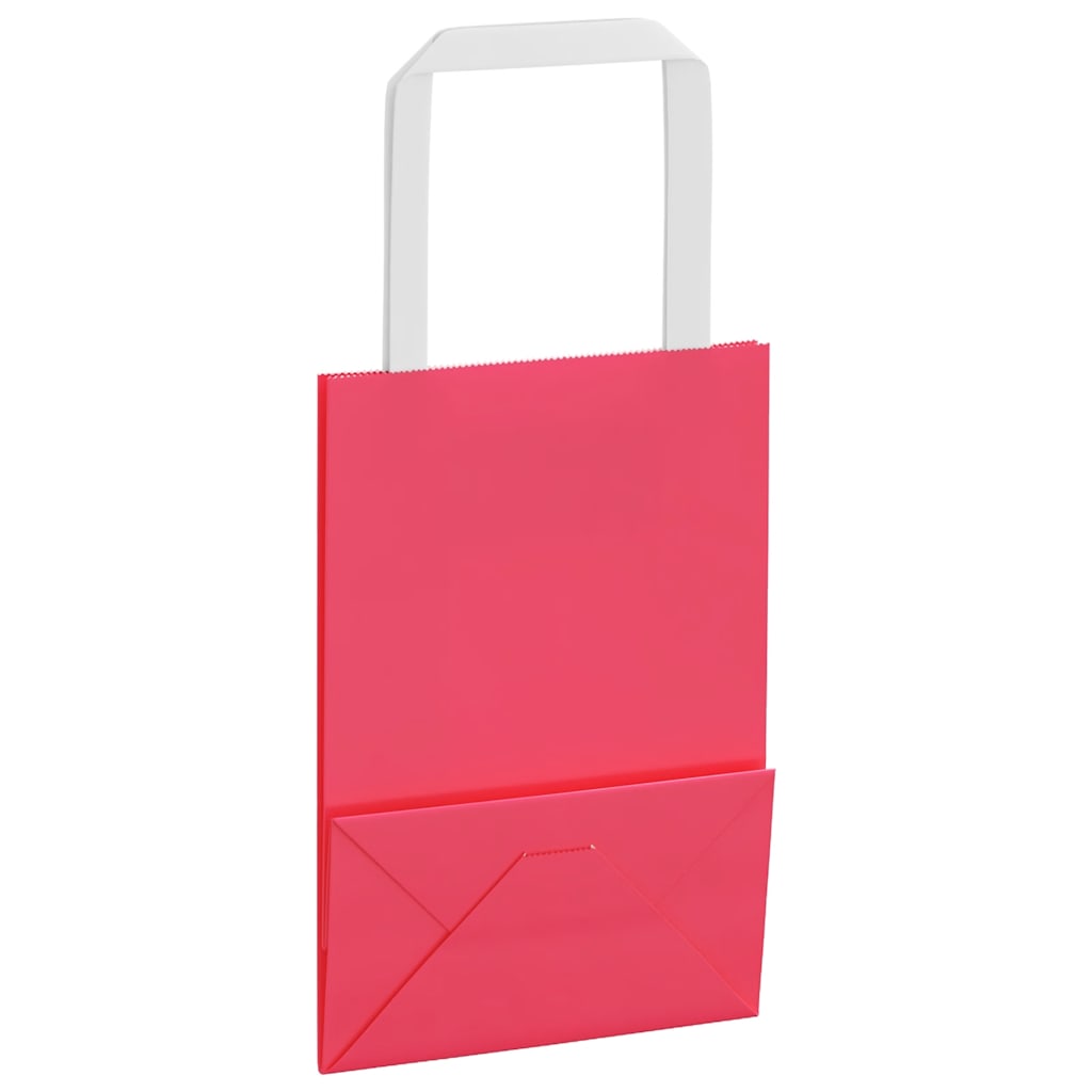 Papieren zakken 250 st met hengsels 15x8x21 cm roze is nu te koop bij PeponiXL, paradijselijk wonen!