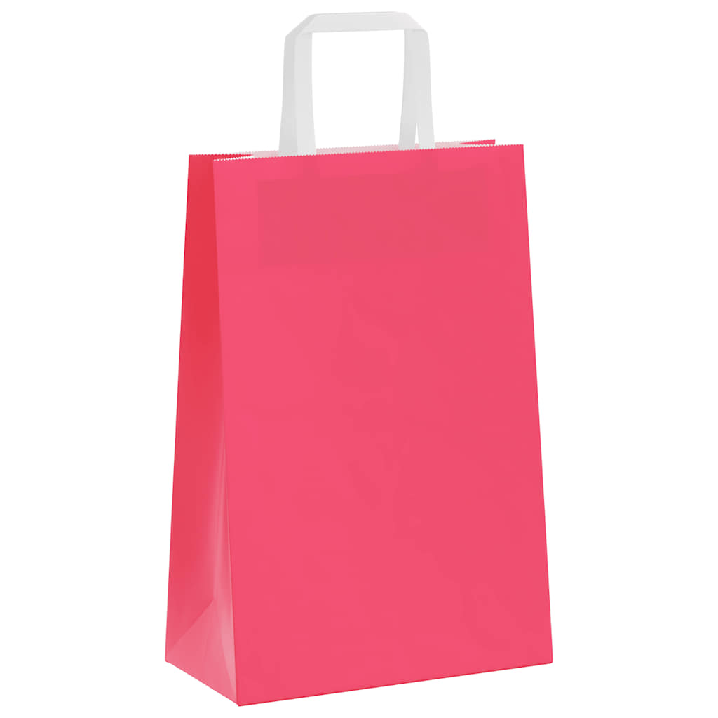 Papieren zakken 250 st met hengsels 21x11x31 cm roze is nu te koop bij PeponiXL, paradijselijk wonen!