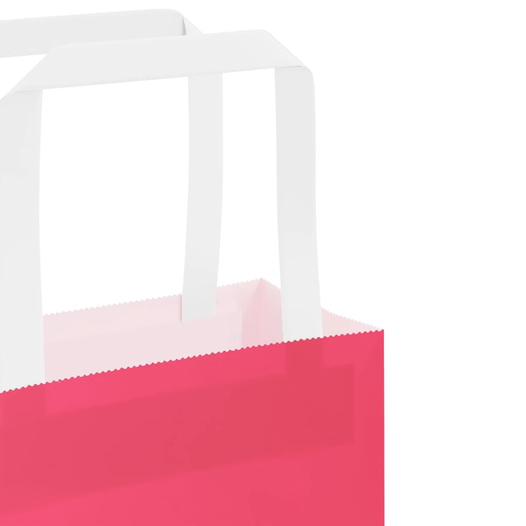 Papieren zakken 250 st met hengsels 21x11x31 cm roze is nu te koop bij PeponiXL, paradijselijk wonen!