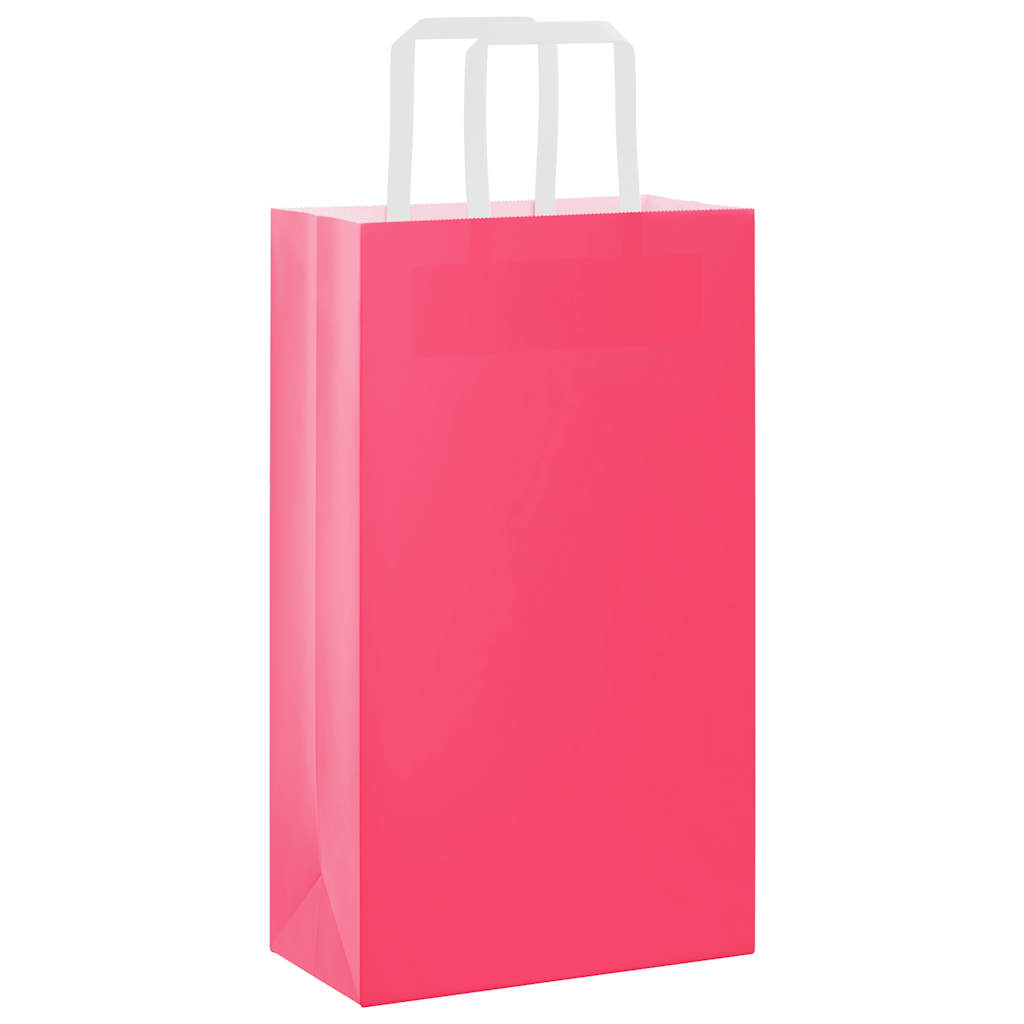 Papieren zakken 250 st met hengsels 21x11x36 cm roze is nu te koop bij PeponiXL, paradijselijk wonen!