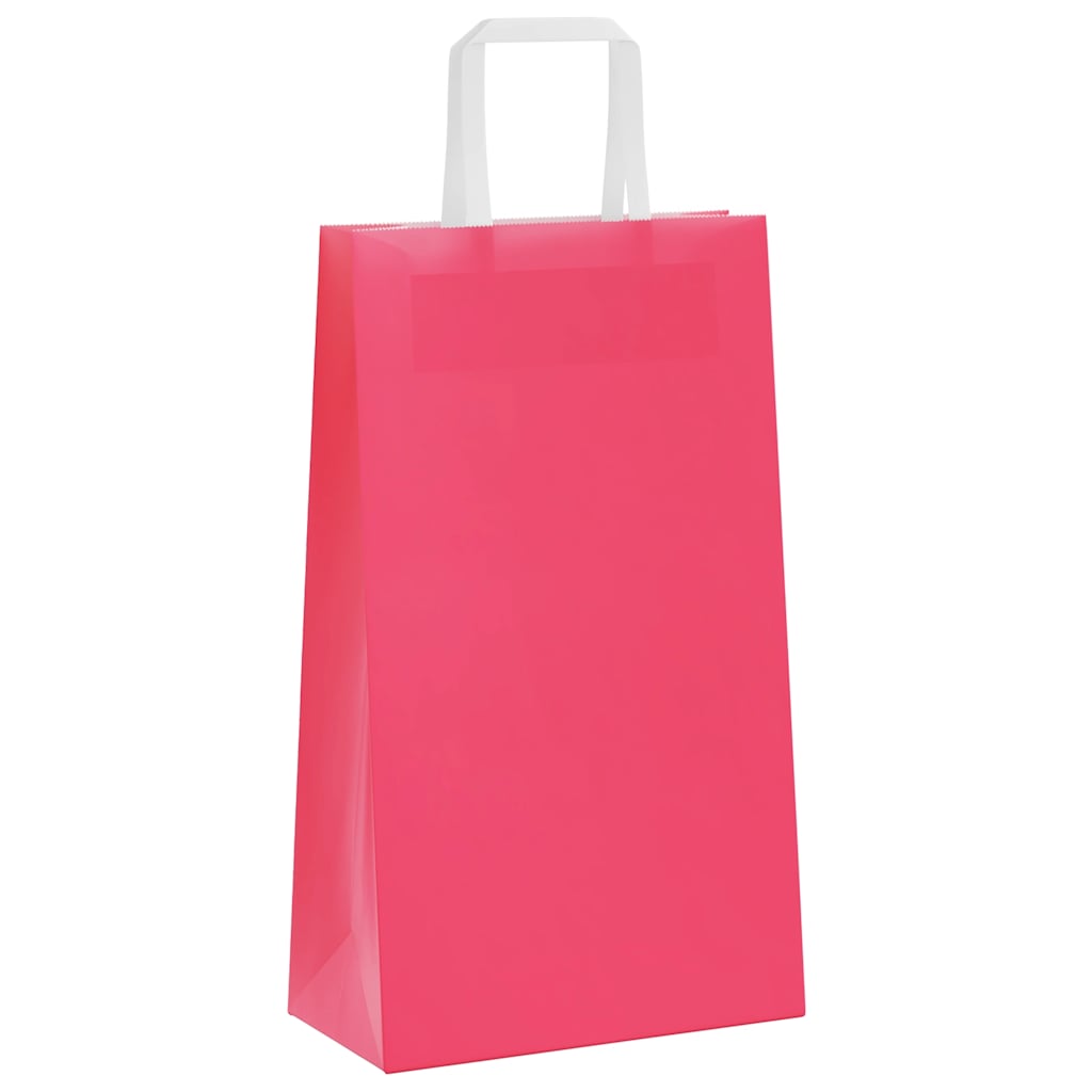 Papieren zakken 250 st met hengsels 21x11x36 cm roze is nu te koop bij PeponiXL, paradijselijk wonen!