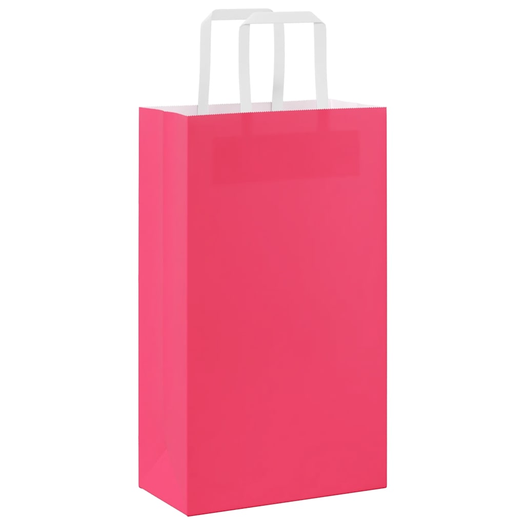 Papieren zakken 250 st met hengsels 21x11x36 cm roze is nu te koop bij PeponiXL, paradijselijk wonen!