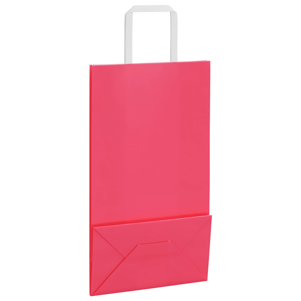 Papieren zakken 250 st met hengsels 21x11x36 cm roze is nu te koop bij PeponiXL, paradijselijk wonen!