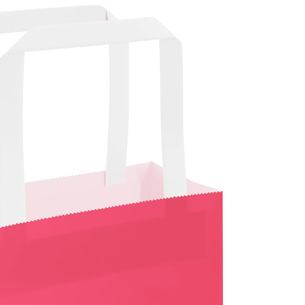 Papieren zakken 250 st met hengsels 21x11x36 cm roze is nu te koop bij PeponiXL, paradijselijk wonen!