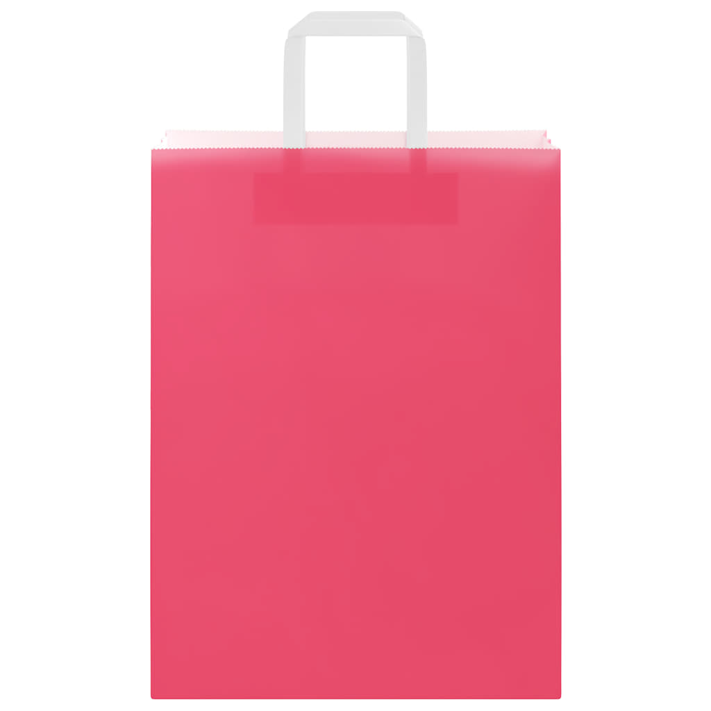 Papieren zakken 250 st met hengsels 26x12x35 cm roze is nu te koop bij PeponiXL, paradijselijk wonen!