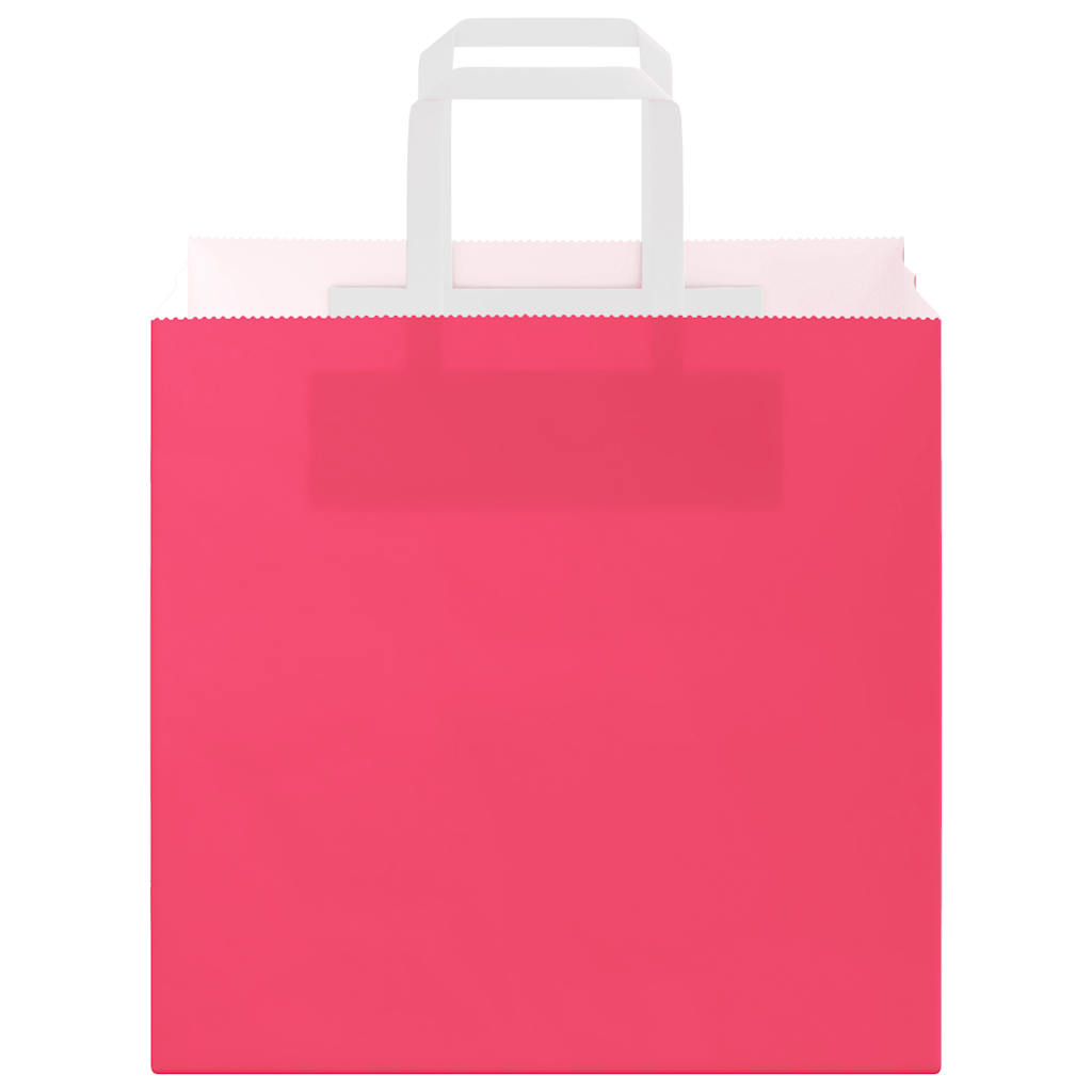 Papieren zakken 250 st met hengsels 26x17x25 cm roze is nu te koop bij PeponiXL, paradijselijk wonen!