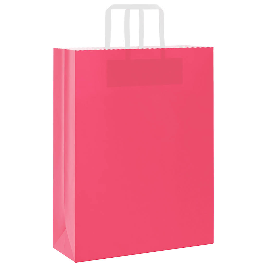 Papieren zakken 250 st met hengsels 32x12x42 cm roze is nu te koop bij PeponiXL, paradijselijk wonen!