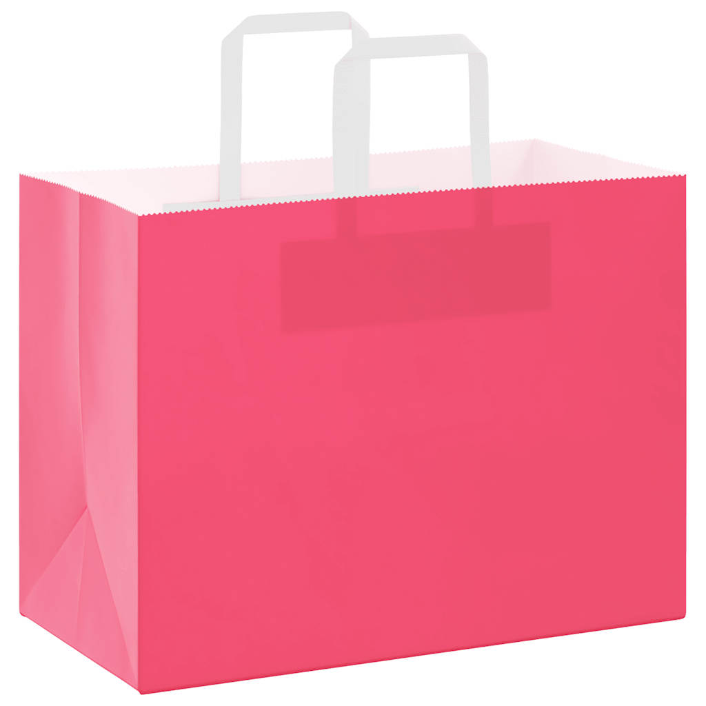 Papieren zakken 250 st met hengsels 32x17x25 cm roze is nu te koop bij PeponiXL, paradijselijk wonen!