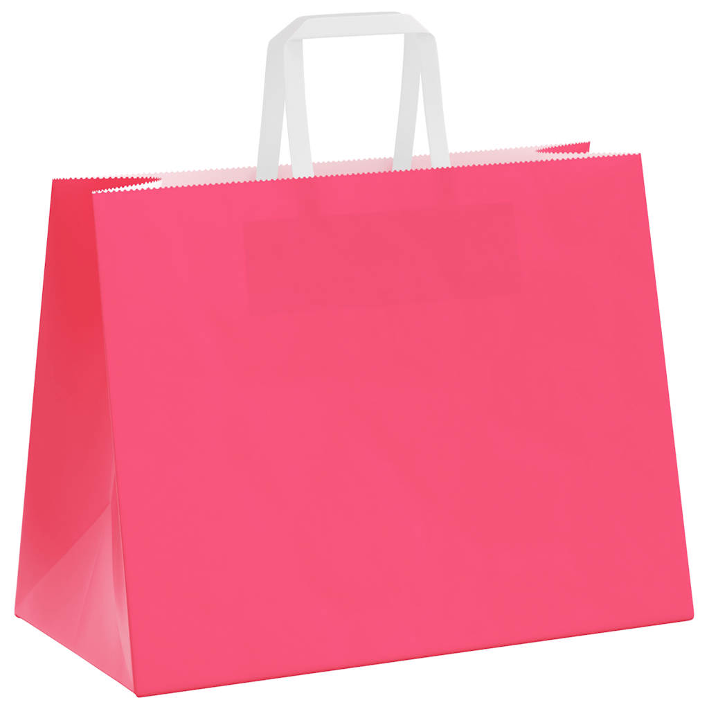 Papieren zakken 250 st met hengsels 32x17x25 cm roze is nu te koop bij PeponiXL, paradijselijk wonen!