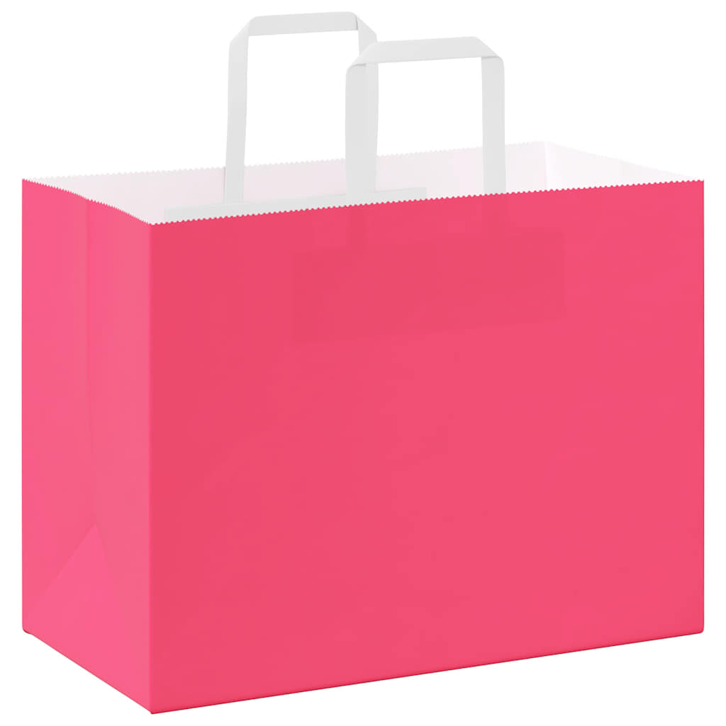 Papieren zakken 250 st met hengsels 32x17x25 cm roze is nu te koop bij PeponiXL, paradijselijk wonen!