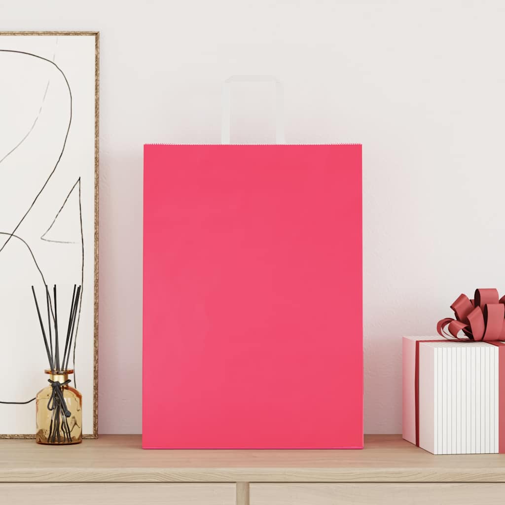 Papieren zakken 250 st met hengsels 32x17x44 cm roze is nu te koop bij PeponiXL, paradijselijk wonen!
