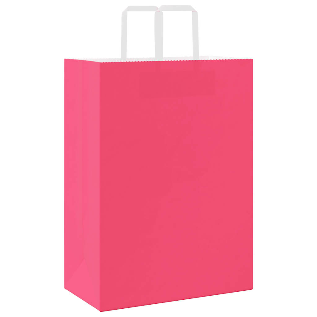 Papieren zakken 250 st met hengsels 32x17x44 cm roze is nu te koop bij PeponiXL, paradijselijk wonen!