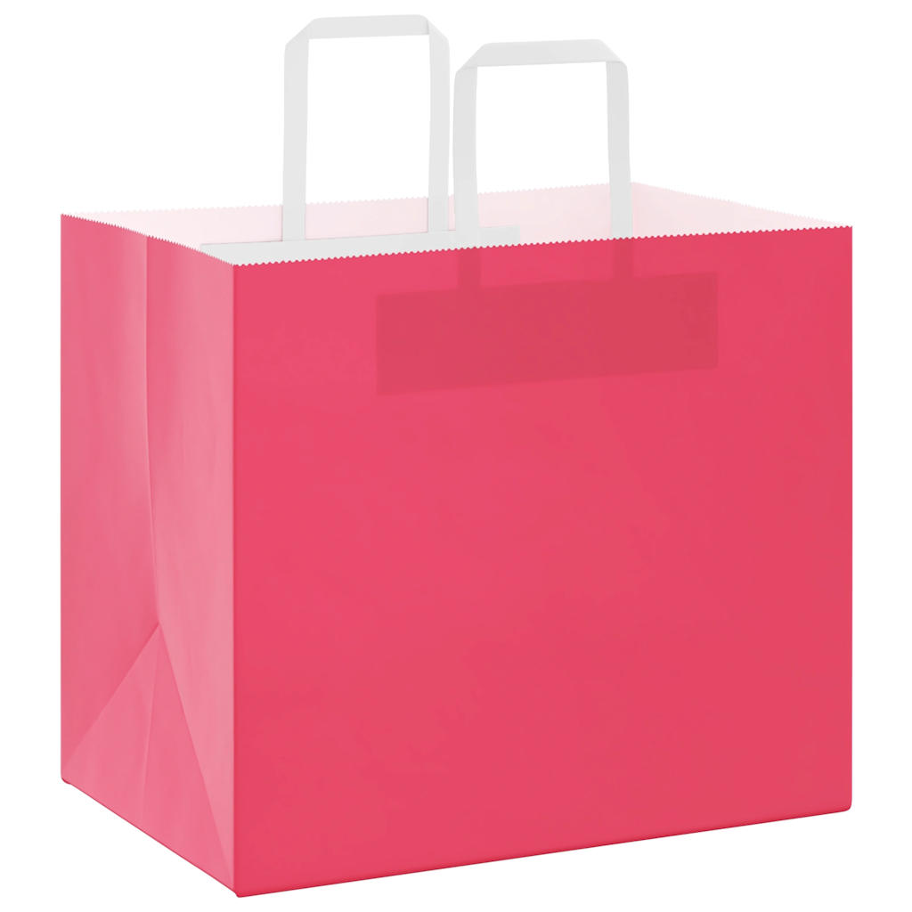 Papieren zakken 250 st met hengsels 32x22x28 cm roze is nu te koop bij PeponiXL, paradijselijk wonen!